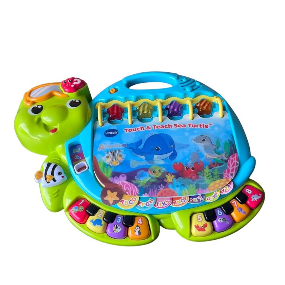 Nice VTech TOUCH & TEACH Sea Turtle Educational Interactive Book Tested Works